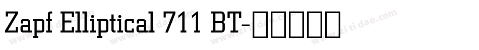 Zapf Elliptical 711 BT字体转换